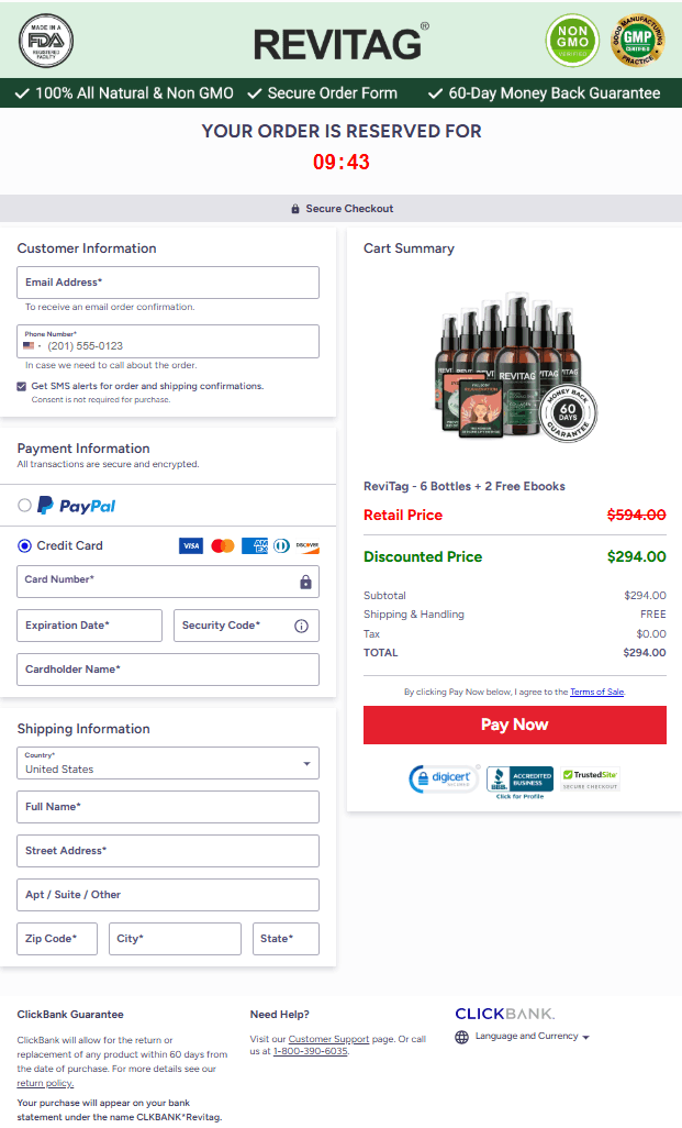 Secure order form